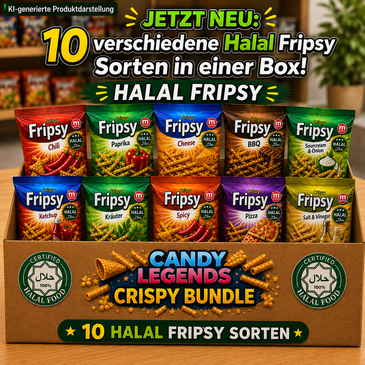 Halal Fripsy Chips Probier Bundle (10 Sorten)