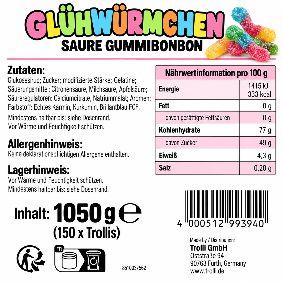 Trolli verschiedene Sorten (975g-1500g)