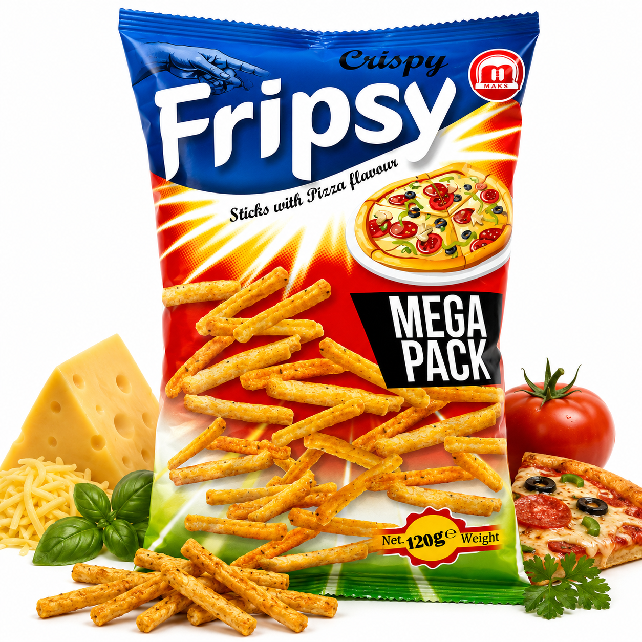 Fripsy - Pizza Sticks 120g (halal)(Mazedonien)