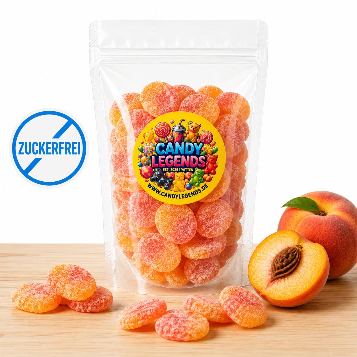 Zuckerfreie Pfirsiche Einzelsorte