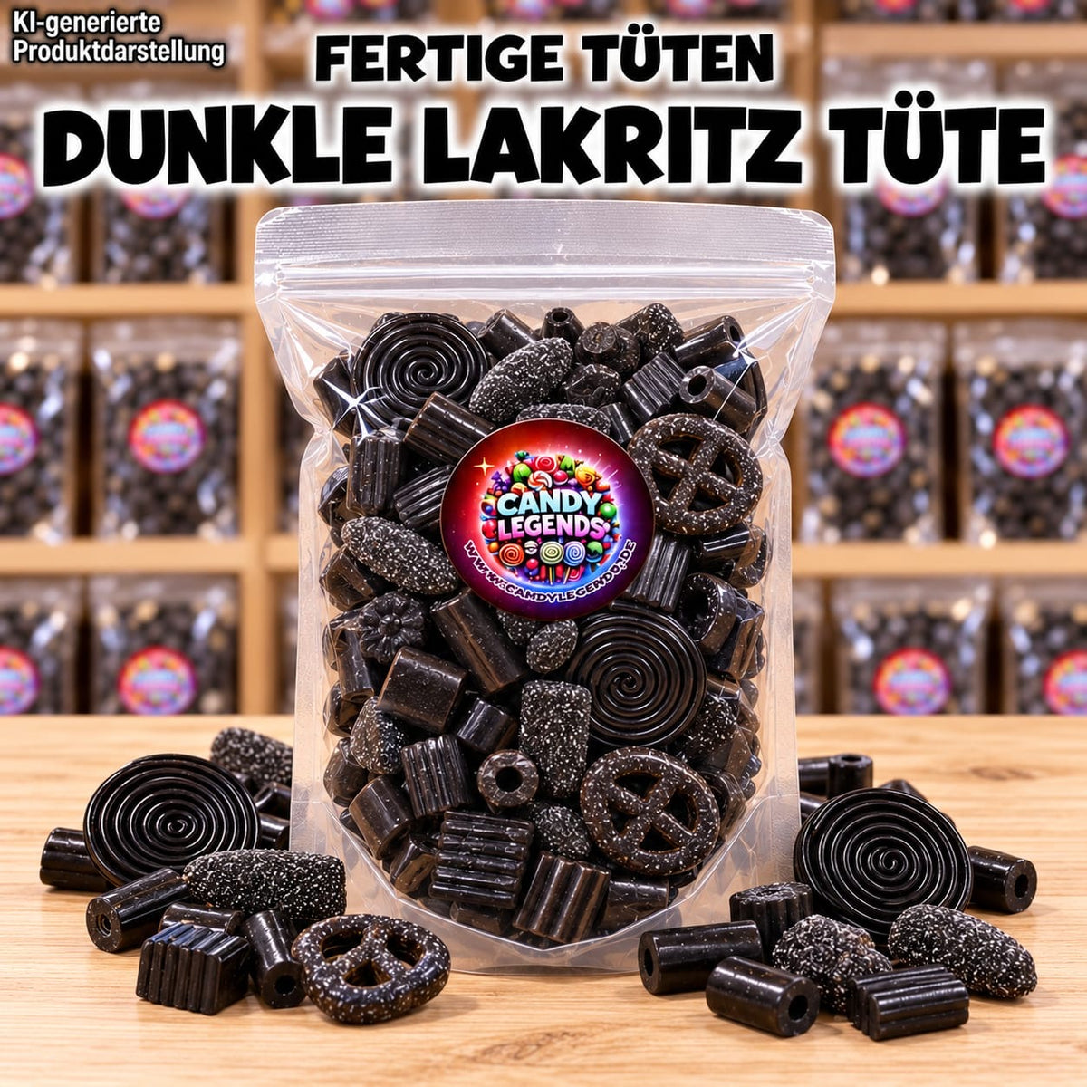 Dunkle Lakritz Tüte