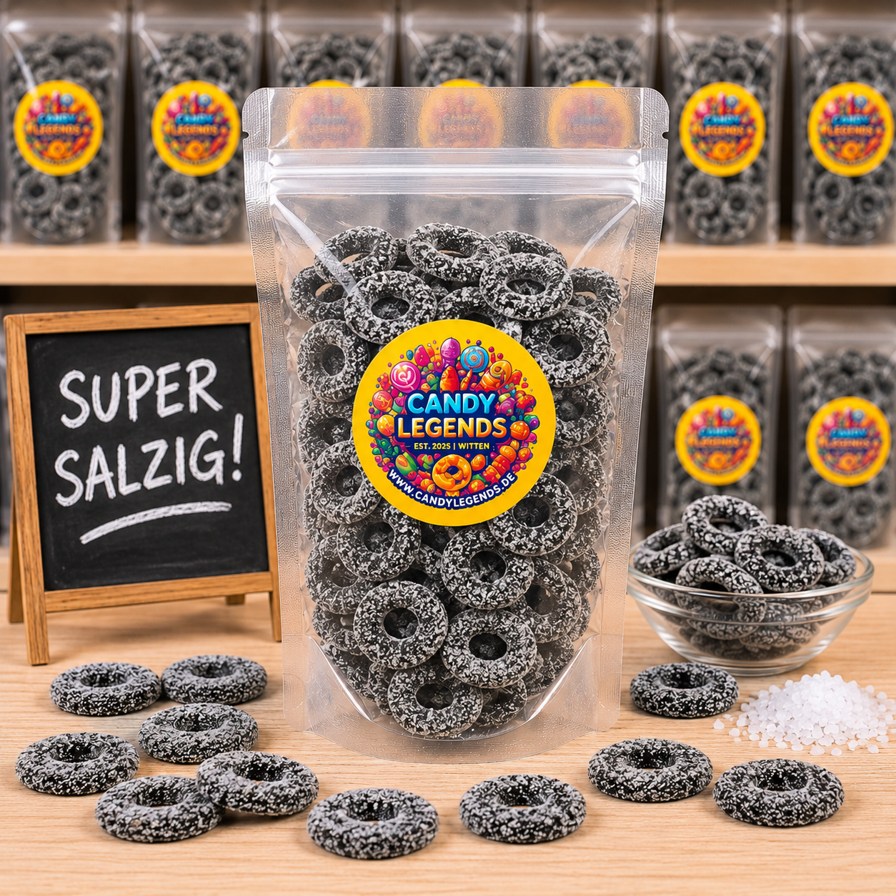 Super salzige Lakritz Reifen 300g Einzelsorte