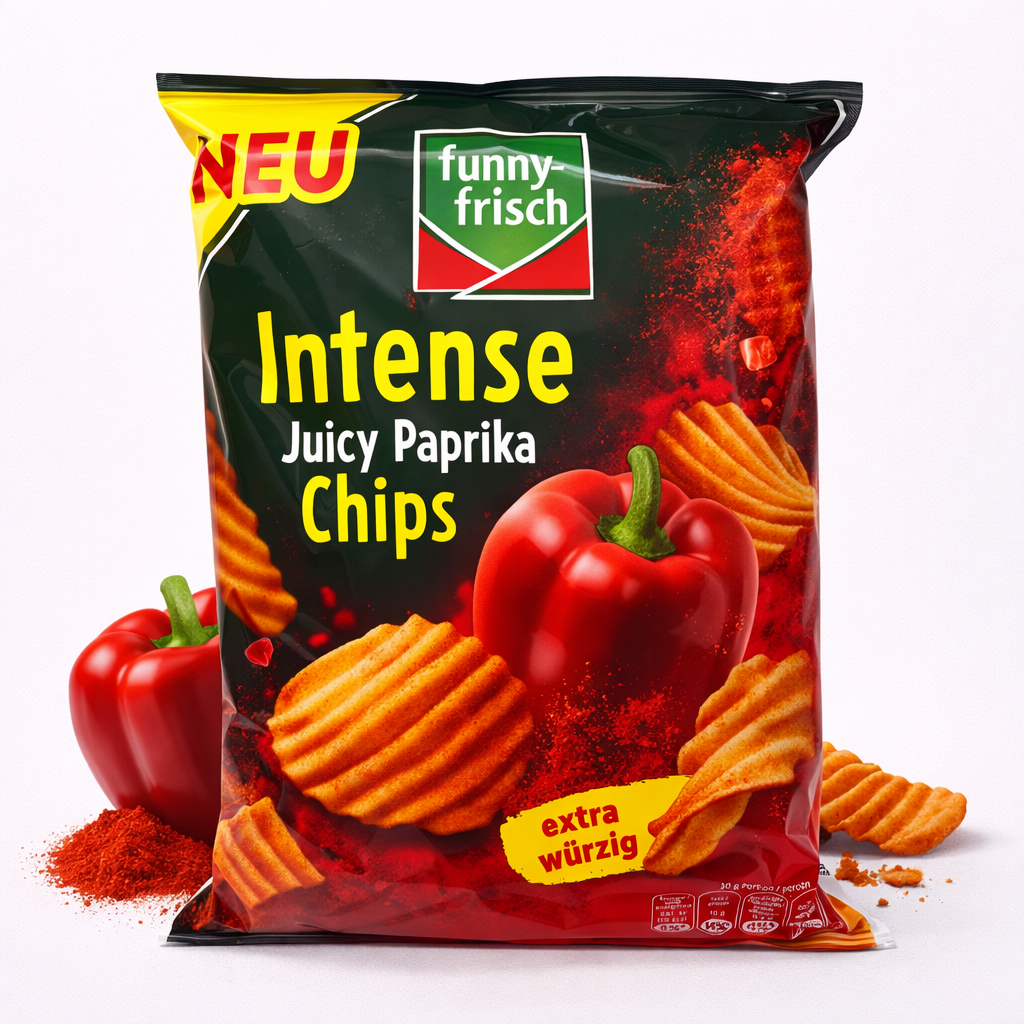 NEU! Funny Frisch Intense Juicy Paprika Chips 110g (vegan & glutenfrei)