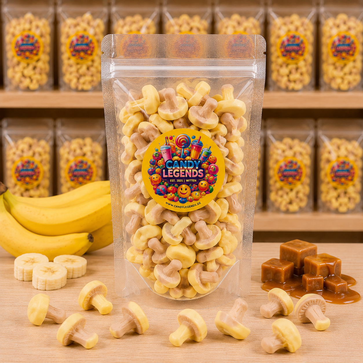 Süße Pilze Banane 300g Einzelsorte