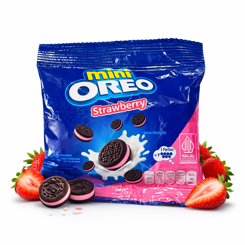 Mini Oreo Strawberry 20,4g (halal)