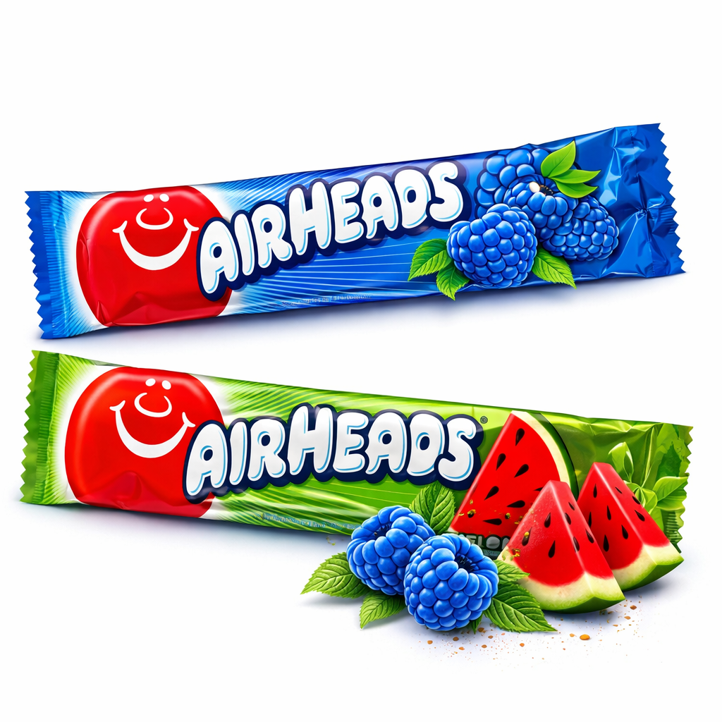 Airheads Singles Watermelon & Blue Raspberry (2x15g)(USA)