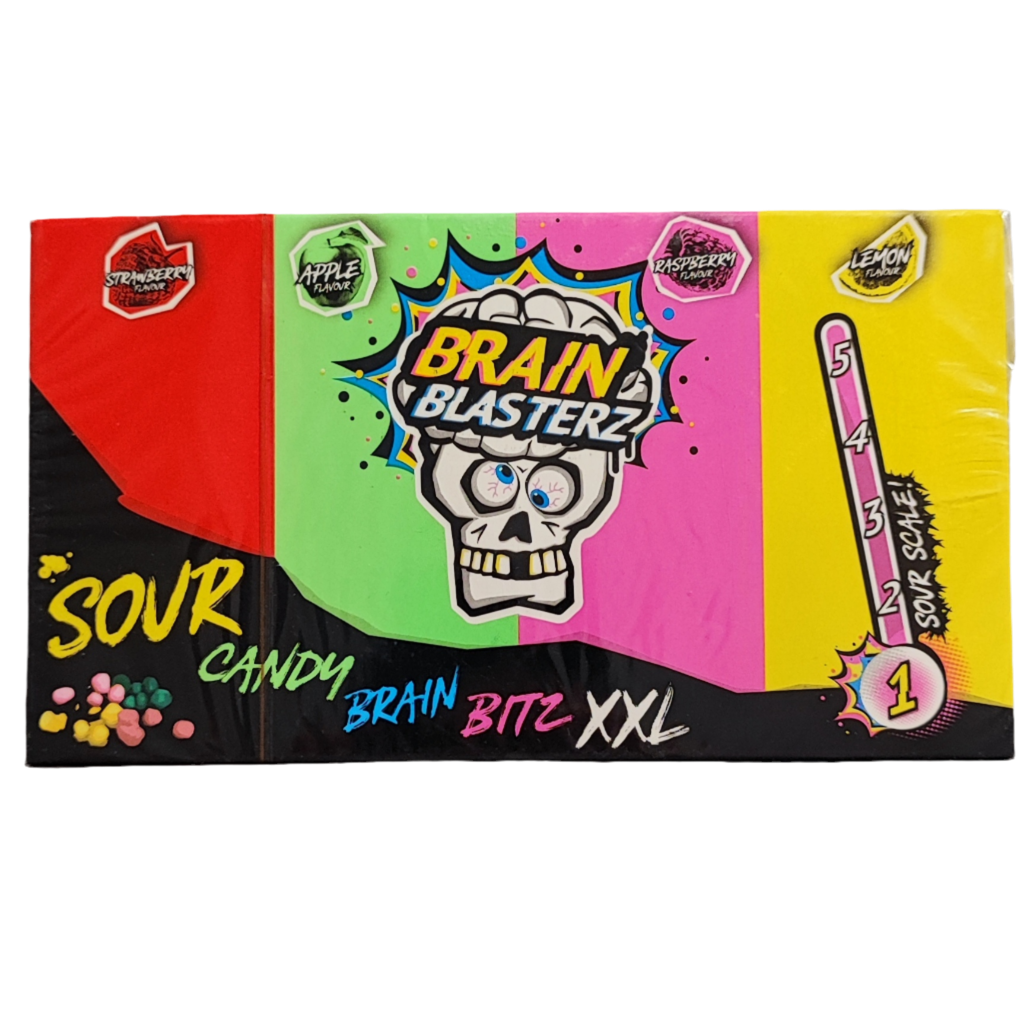 Brain Blasterz Sour Candy Brain Bitz XXL 144g (Halal & Vegan)