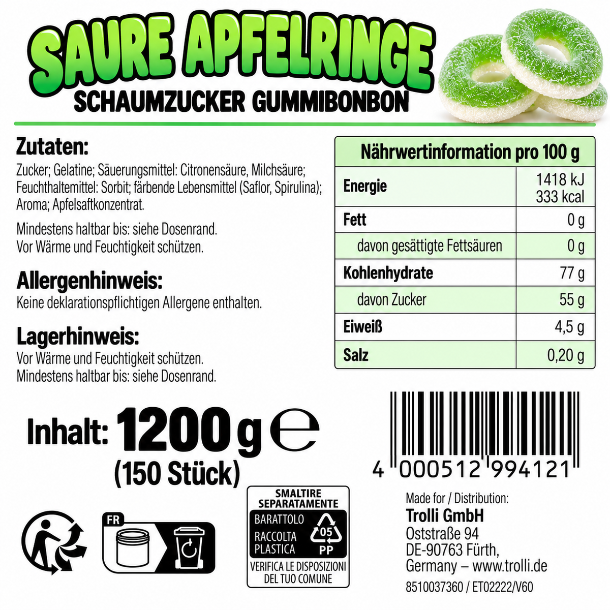 Trolli verschiedene Sorten (975g-1500g)