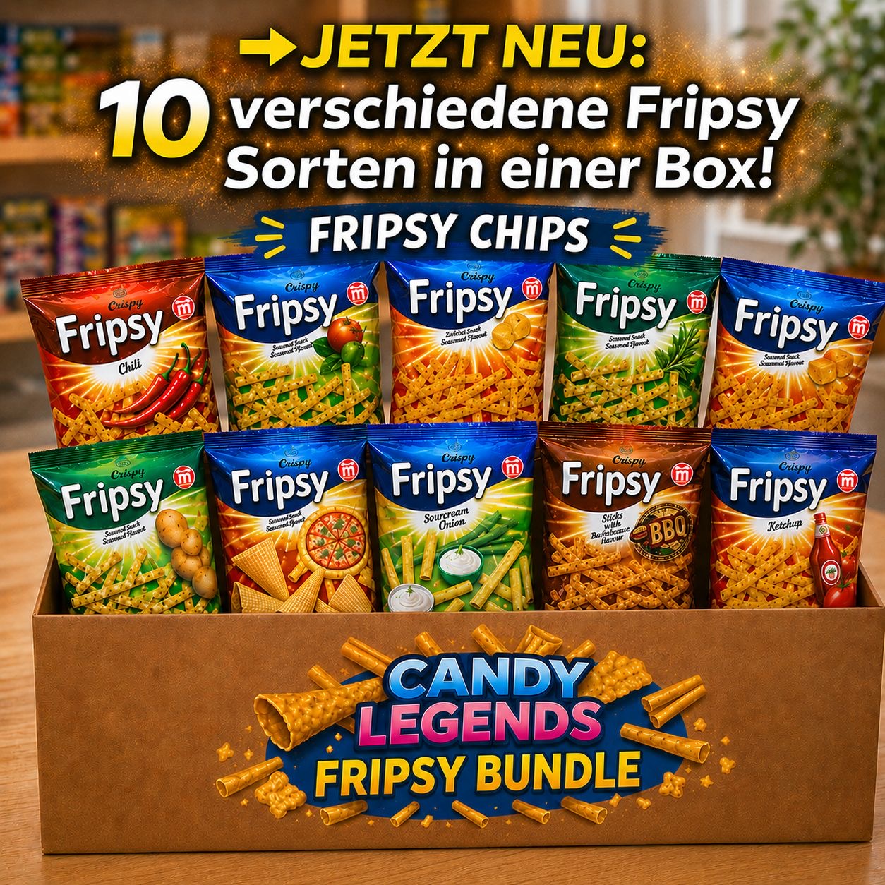 Fripsy Chips Probier Bundle (10 Sorten)