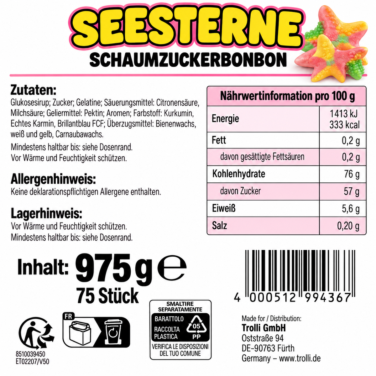Trolli verschiedene Sorten (975g-1500g)