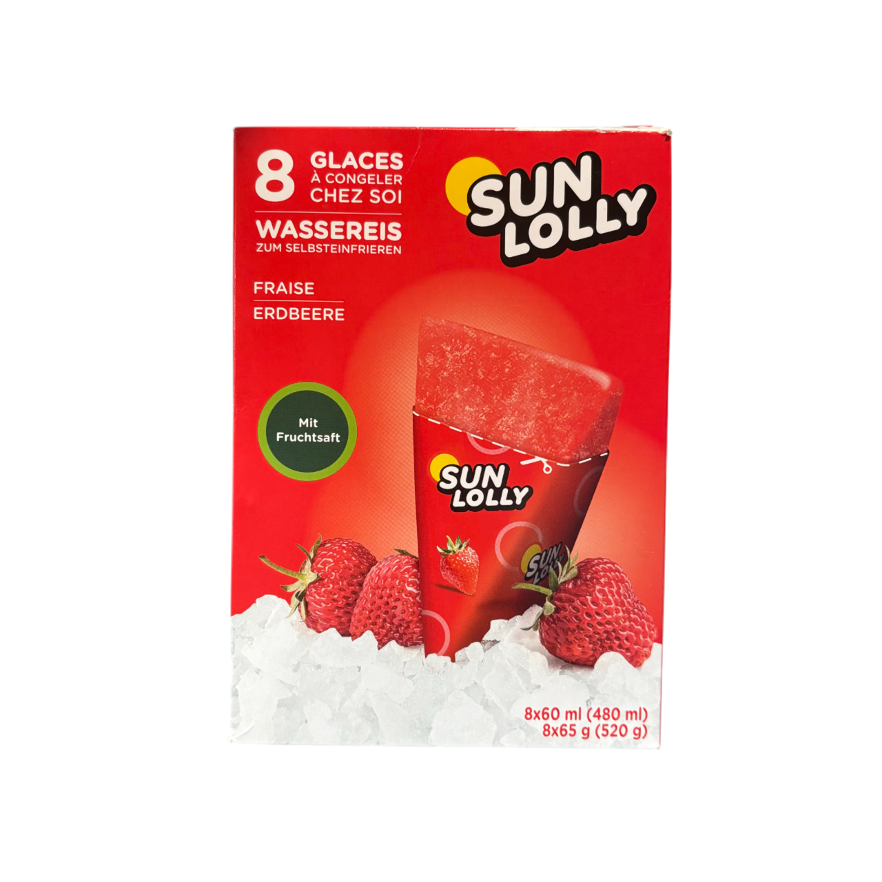 Sun Lolly Wassereis Erdbeere