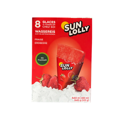 Sun Lolly Wassereis Erdbeere