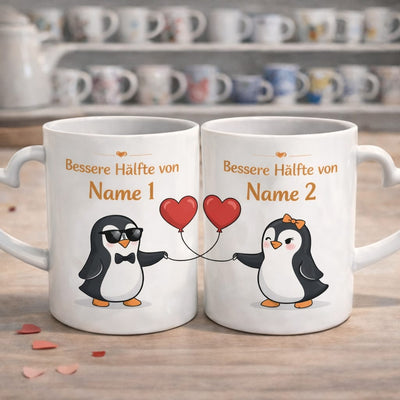 Valentinstags-Herzhenkeltasse mit Motiv