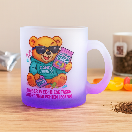 "Finger weg" Glastasse