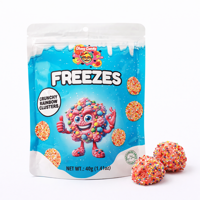 Chaos Candy Freezes Crunchy Rainbow Clusters 40g (Halal)