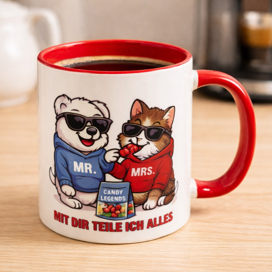 "Mit dir teile ich Alles" Keramiktasse