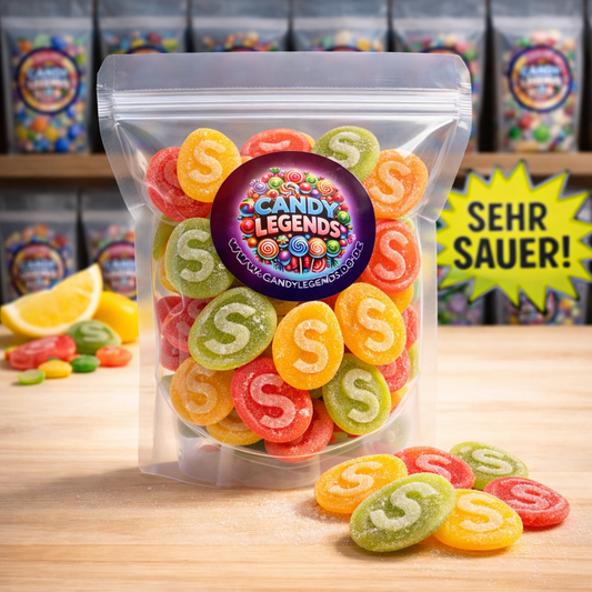 Sehr saure Weingummi Taler Einzelsorte
